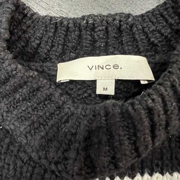 Vince Crewneck Navy and White Stripe Sweater Size Medium - Picture 5 of 6